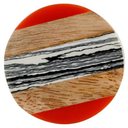 Multicolor Resin And Wood Cabinet Knob